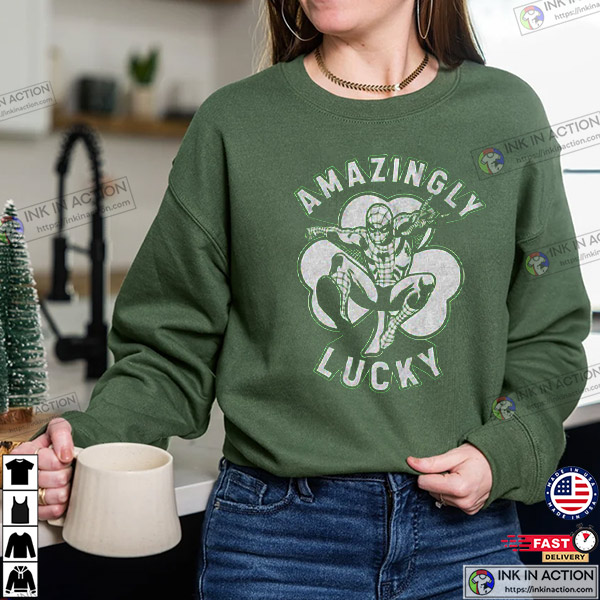 Spider Man Amazingly Lucky Marvel Comics St Patrick’s Day Shirt