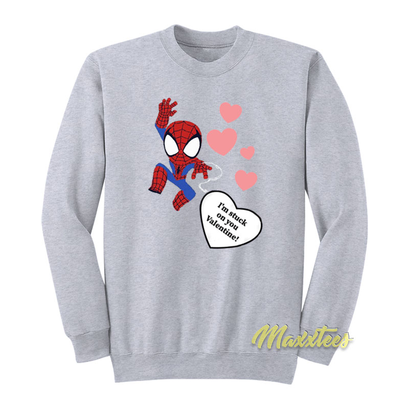 Spiderman I'm Stuck On You Valentine Sweatshirt