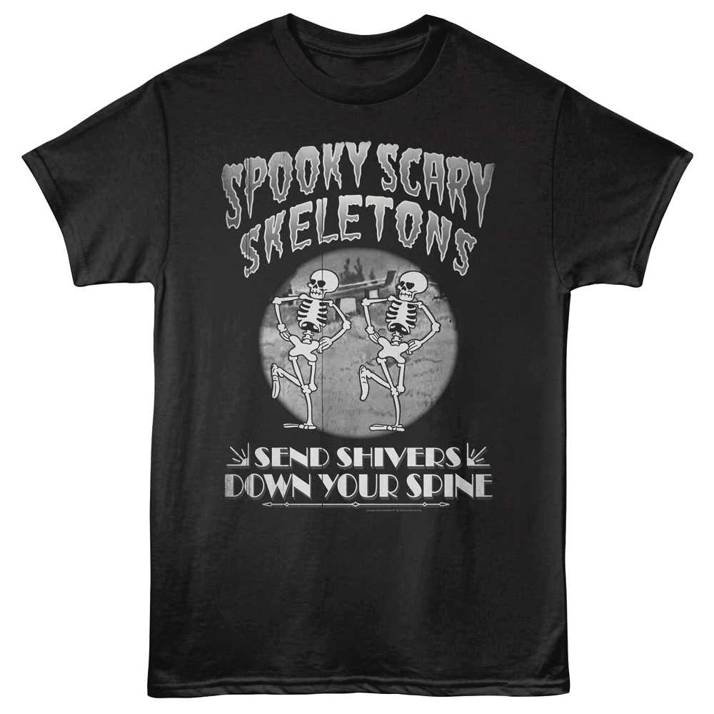 Spooky Scary Skeletons Old Film Intro Men's T Shirt