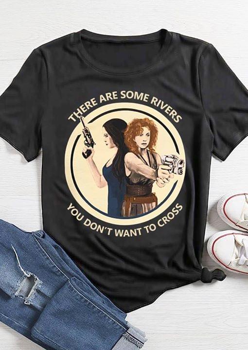 Spy Girls With Gun Vintage Style There Are Some Rives You Don't Want To Cross Shirt