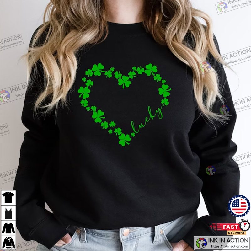 St Patrick’s Day Heart Shamrock Shirt