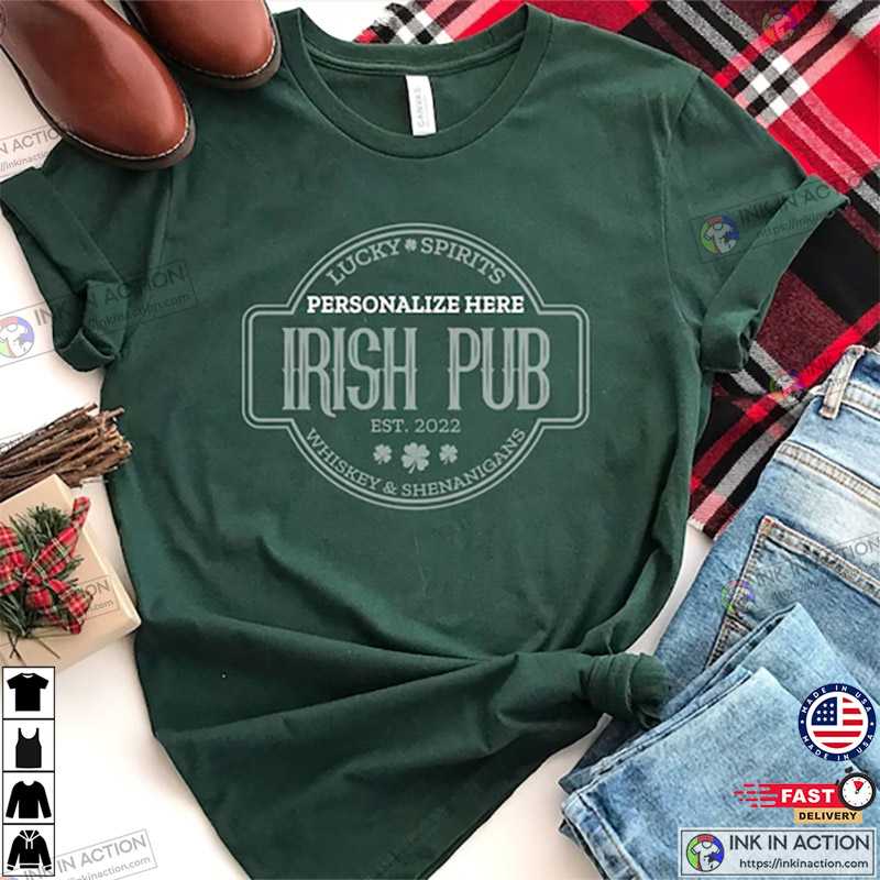 St Patrick’s Day Shirt, Personalized Irish Shirt, Custom Irish Pub Shirt, Vintage Irish Shirt