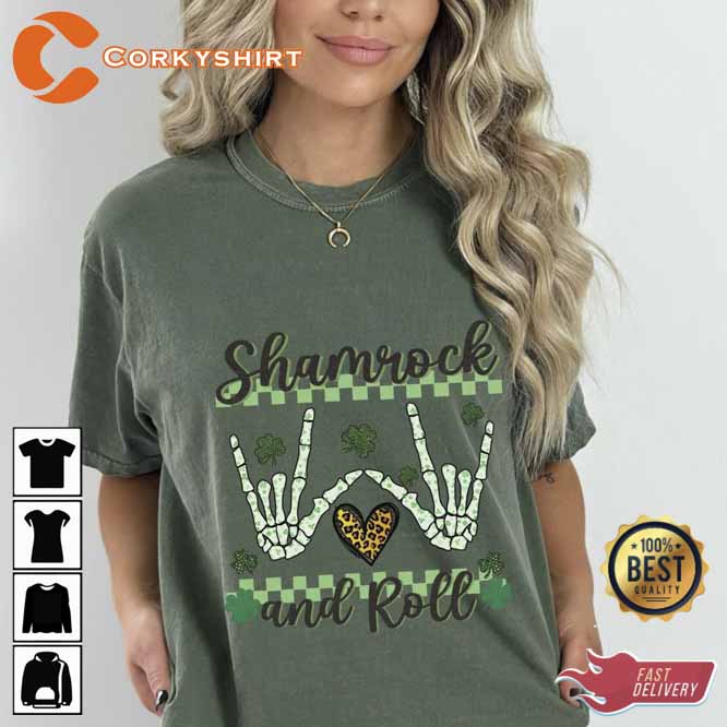 St.patrick’s Day Shamrock And Roll Comfort Colors Shirt