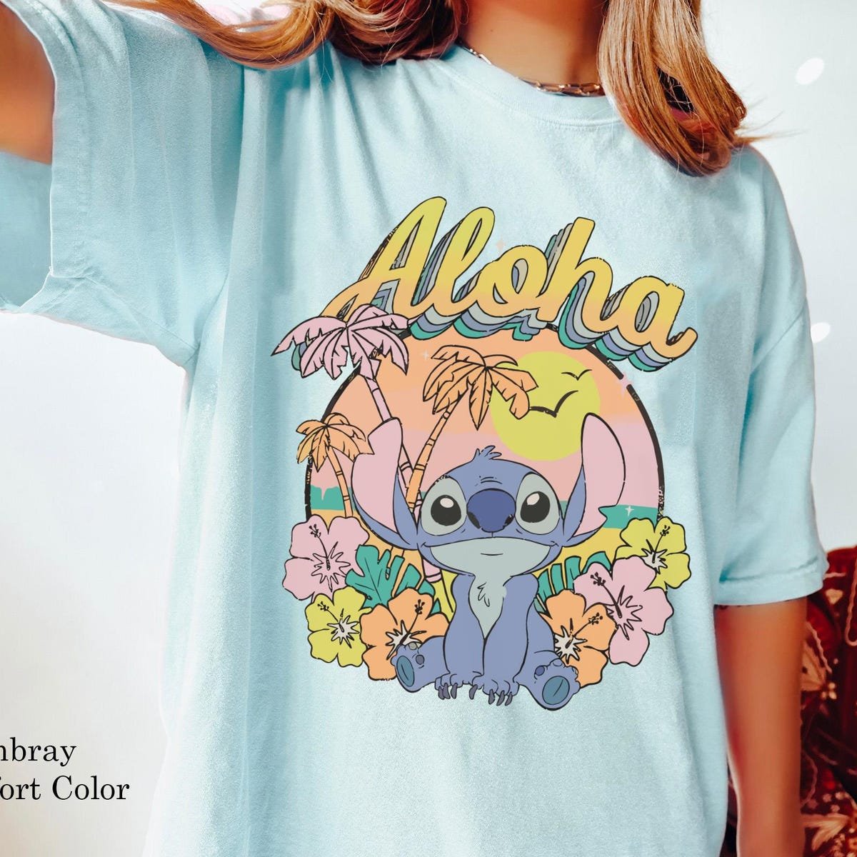 Stitch Hawaii Tee Retro Disney Lilo & Stitch Summer Shirt
