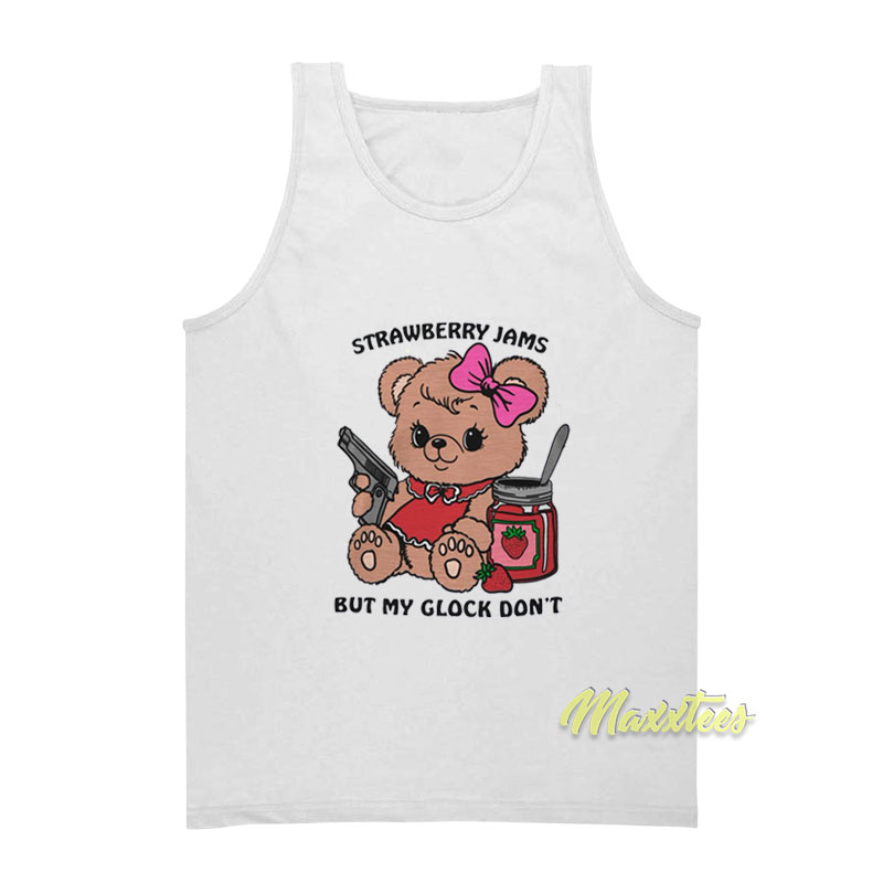 Strawberry Jams But My Glock Don't Bear Tank Top