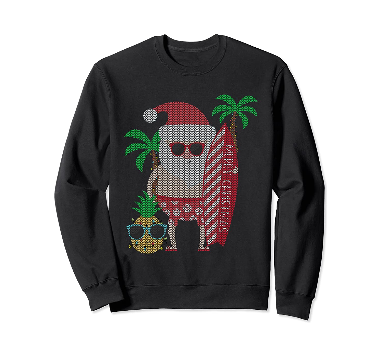 surfing santa sweater