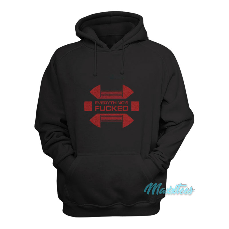 Swear Trek Red Alert Everything's Fucked Hoodie