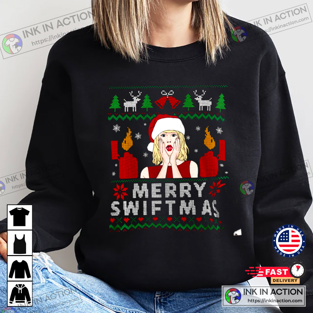Swiftie Taylor Swift Merch Taylor’s Version Albums Midnights Christmas Ugly T-shirt