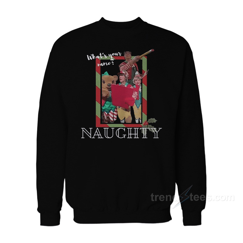 Tally The Elf Santa Disney 2024 What's Your Name Naughty Sweatshirt