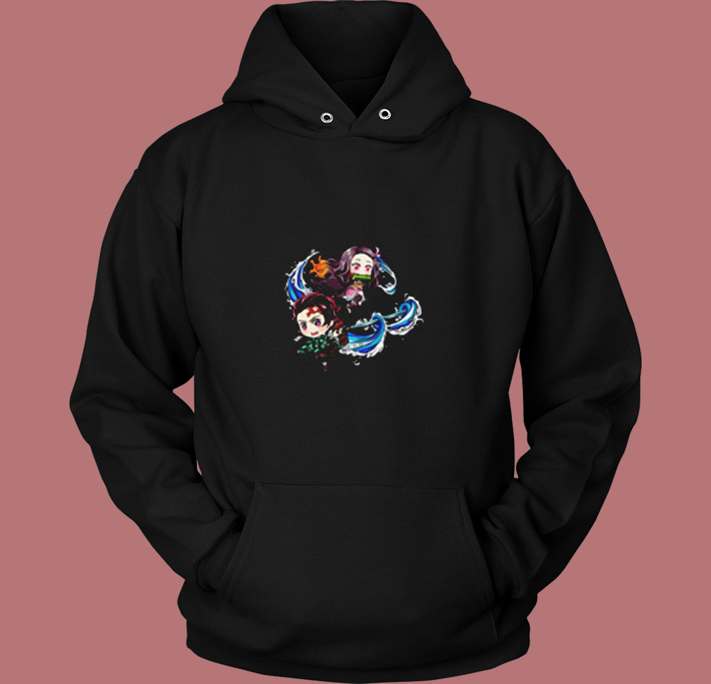Tanjiro & Nezuko Kamado Chibi Vintage Hoodie