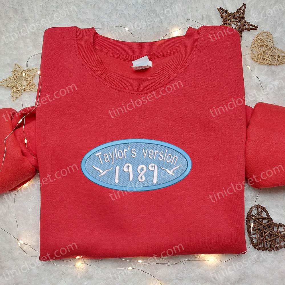 Taylor’s Version 1989 Embroidered Shirt, Celebrity Embroidered Hoodie, Best Music Gift For Fans