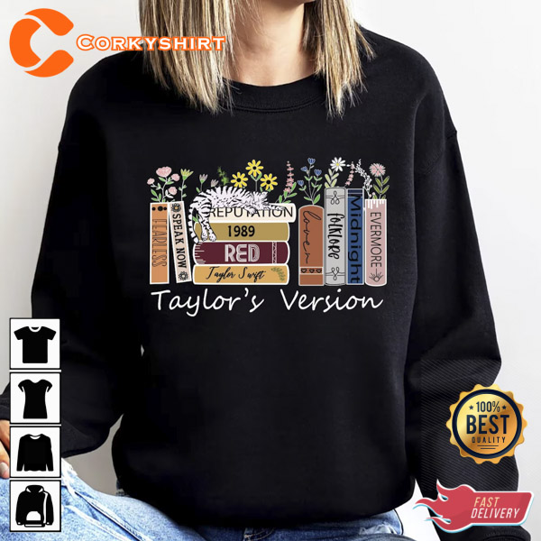 Taylor’s Version Albums As Books Swiftie T Shirt