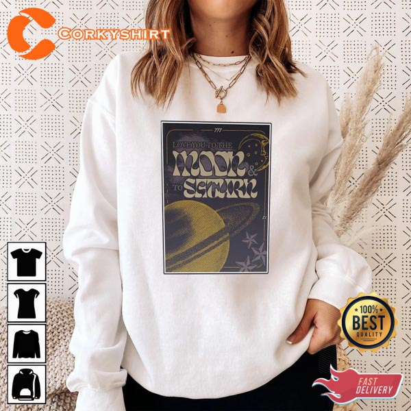 Taylor Seven Song – Love You To The Moon And To Saturn Folklore Album Gift For Fans T-shirt