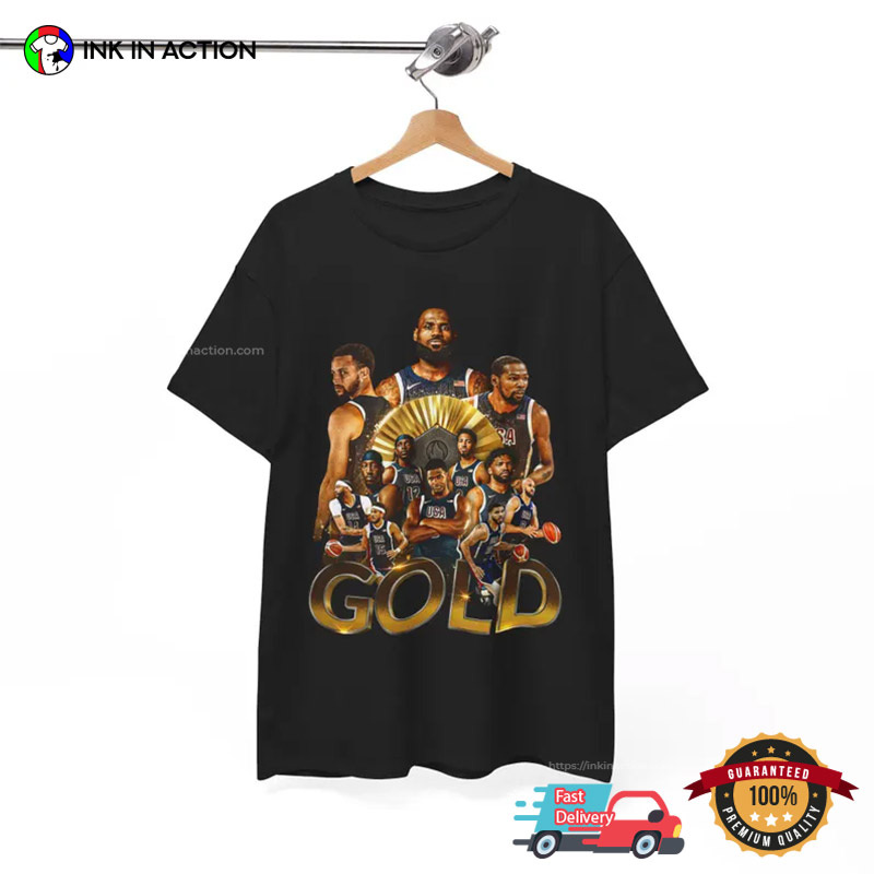 Team Usa Men’s Basketball 2024 Olympic Gold Shirt
