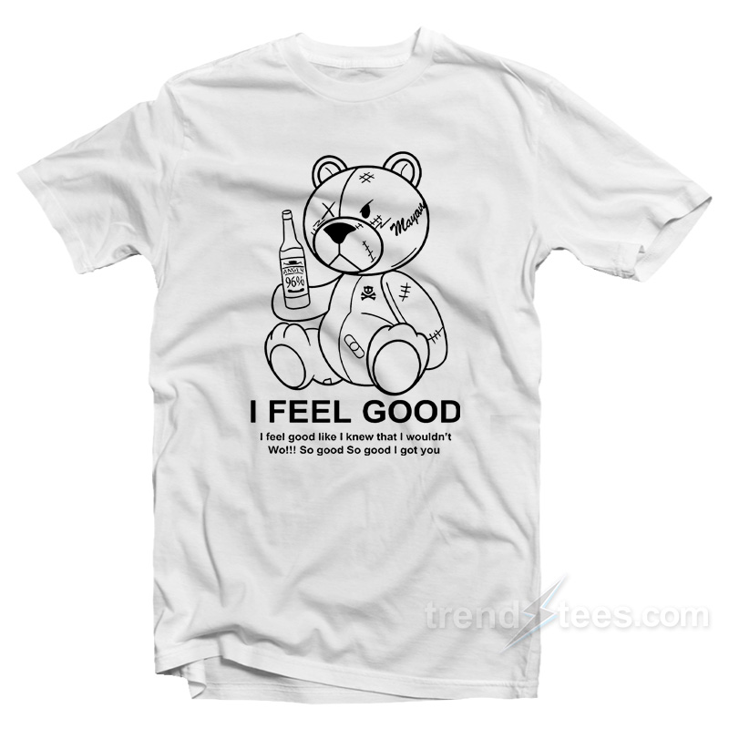 Teddy Bear I Feel Good I Feel Good Like I Knew That I Wouldn't Wo T-shirt