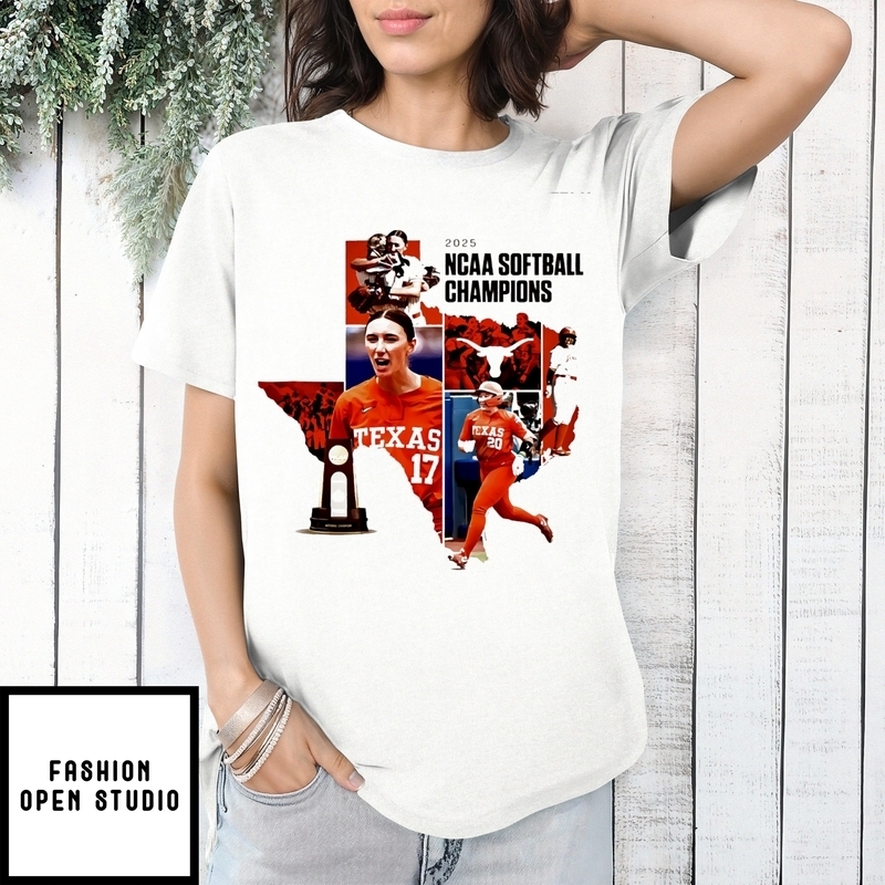 Texas Longhorns Women’s Softball 2025 National Champions Stata T-shirt