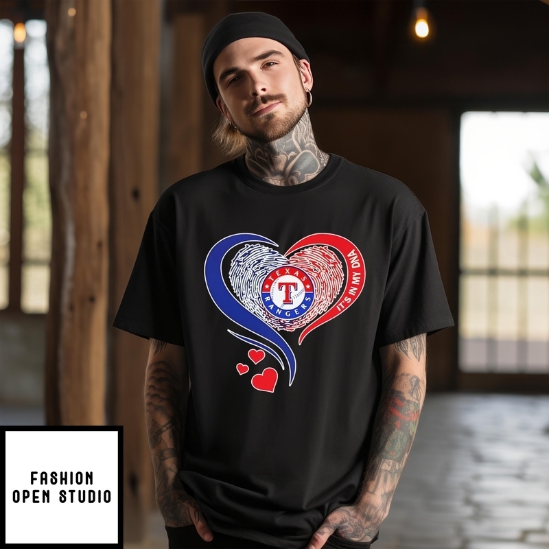 Texas Rangers It’s In My Dna Heart T-shirt