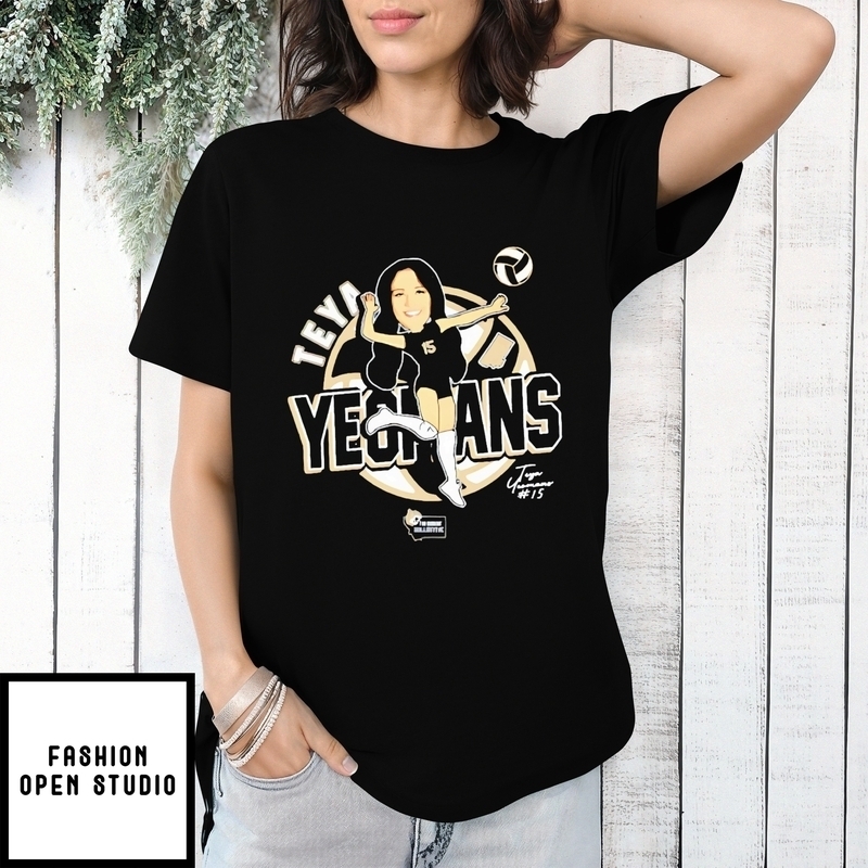 Teya Yeomans Montana State Volleyball ’25 Caricature T-shirt