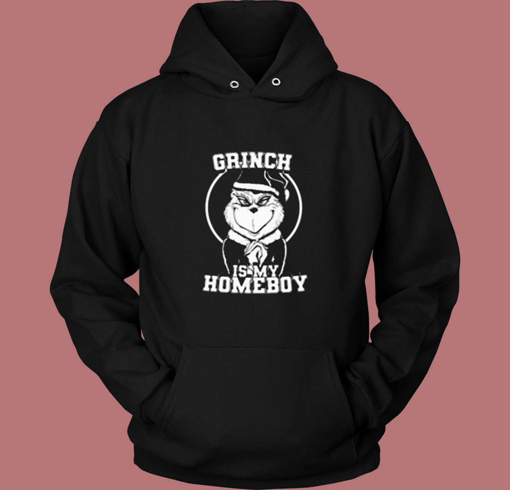 The Grinch Is My Homeboy (b&w) Vintage Hoodie