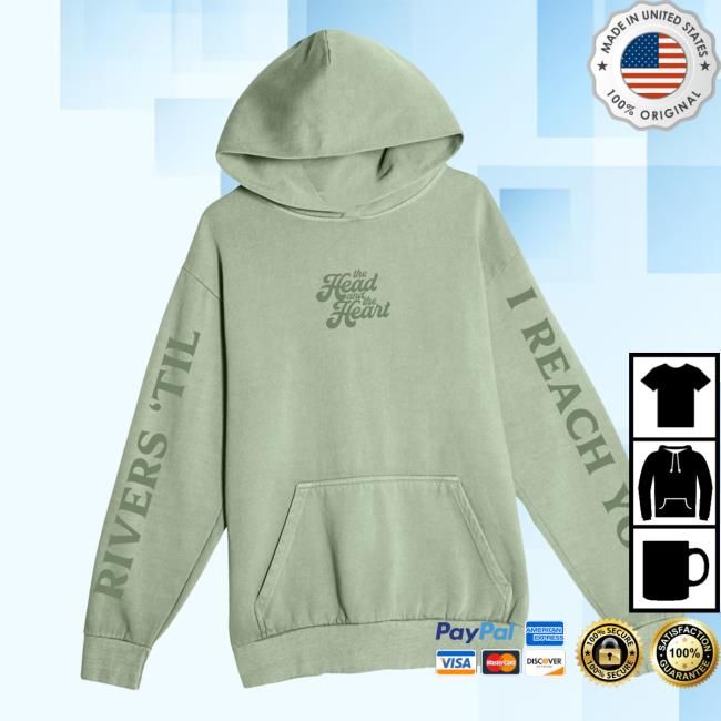 The Head In The Heart Merch Green Rivers & Roads Hooded Sweatshirt