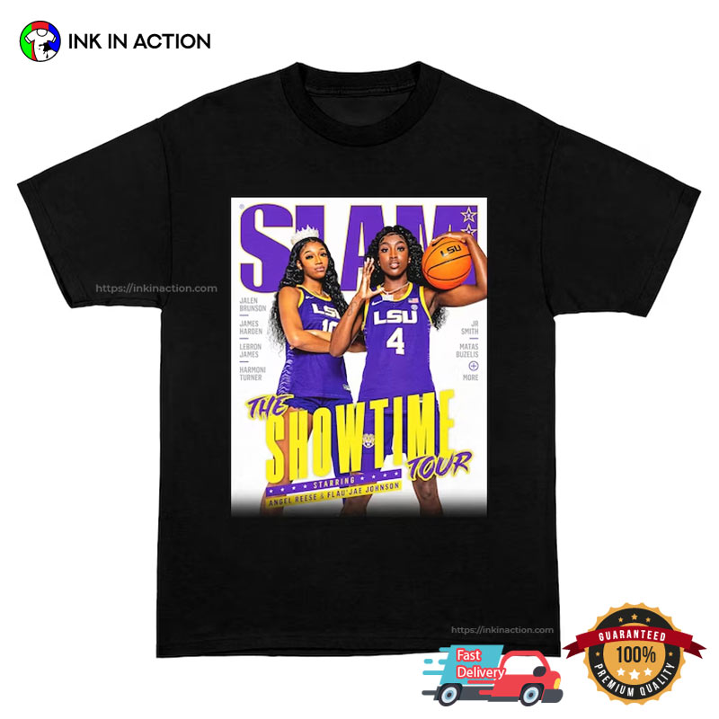 The Showtime Tour Angel Reese & Flau’ Jea Johnson Lsu T-shirt