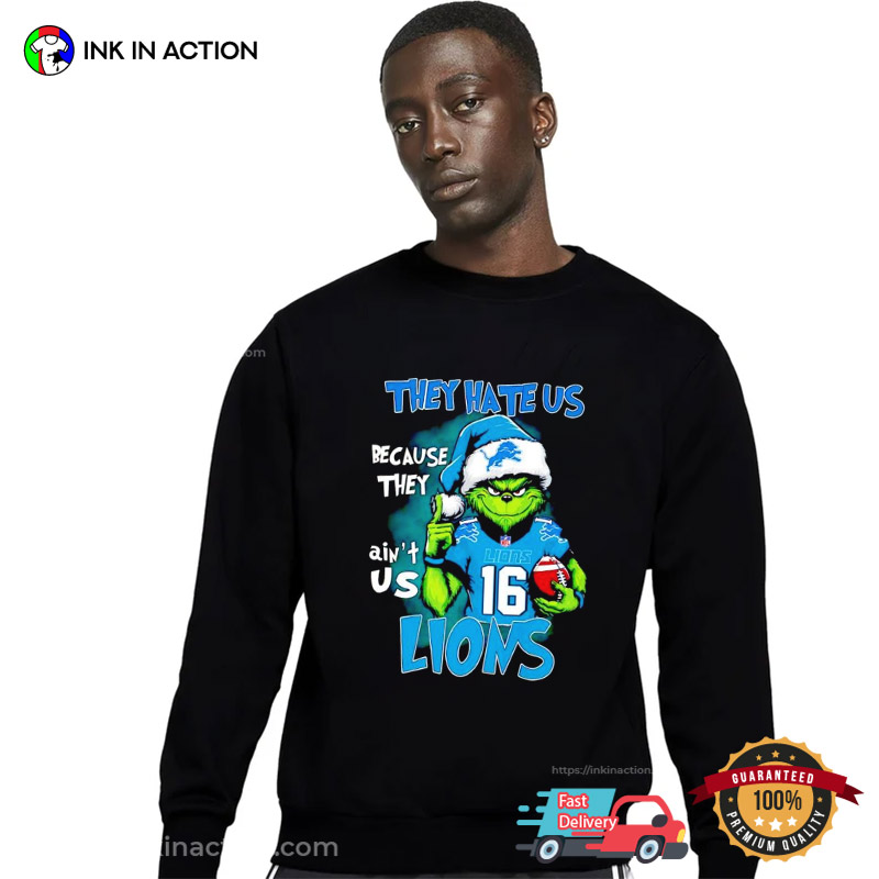 They Hate Us Because They Ain’t Us Detroit Lions Christmas Shirt