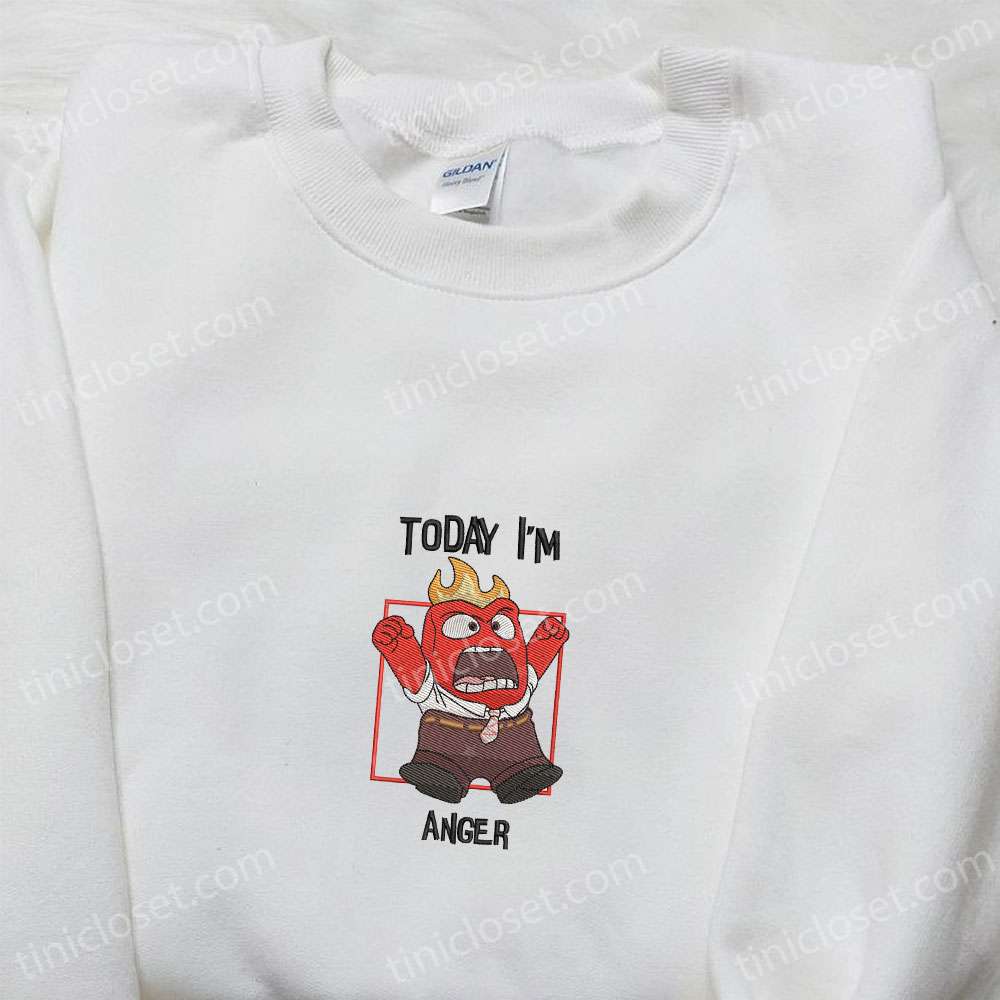 Today I’m Anger Inside Out Box Team Embroidered Shirt