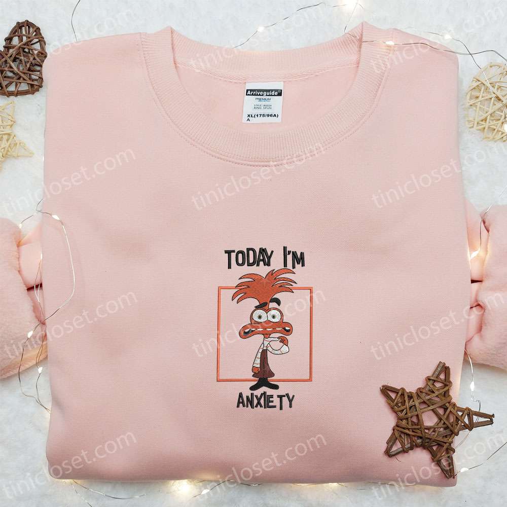Today I’m Anxiety Inside Out Box Team Embroidered Shirt