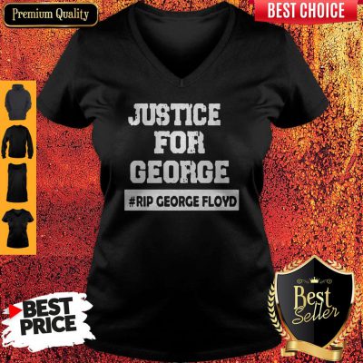 Top George Floyd Rip George Floyd I Can't Breathe Justice For Floyd V-neck