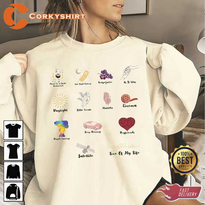 Tour 2023 Harry’s House Tracklist Sweatshirt