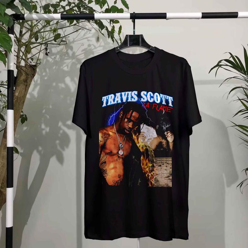 travis scott la flame shirt