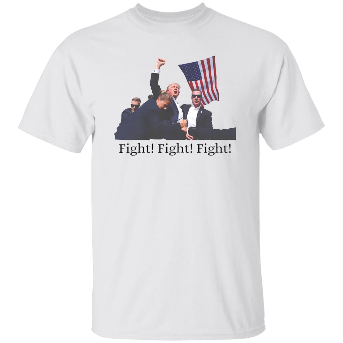 Trump Fight T-shirt – Political Shirt Gift For Him Her American Flag Patriotic Fist Raised President 2024 Shirt