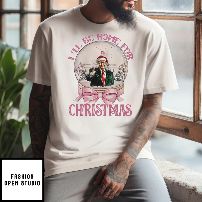 Trump I’ll Be Home For Christmas White House T-shirt