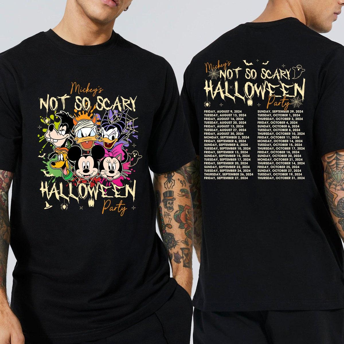 Two Sided Mickey's Not So Scary Halloween Party 2024 Shirt 1