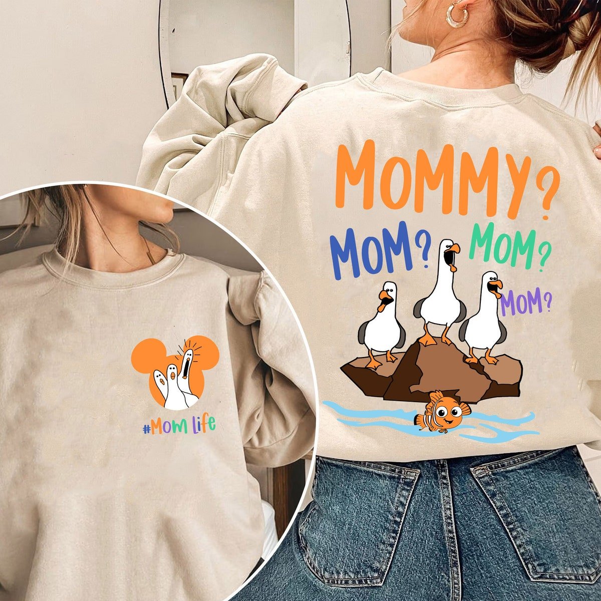 Two Sided Mommy Mom Mom Seagull Shirt – Funny Mother's Day Gift For Mom
