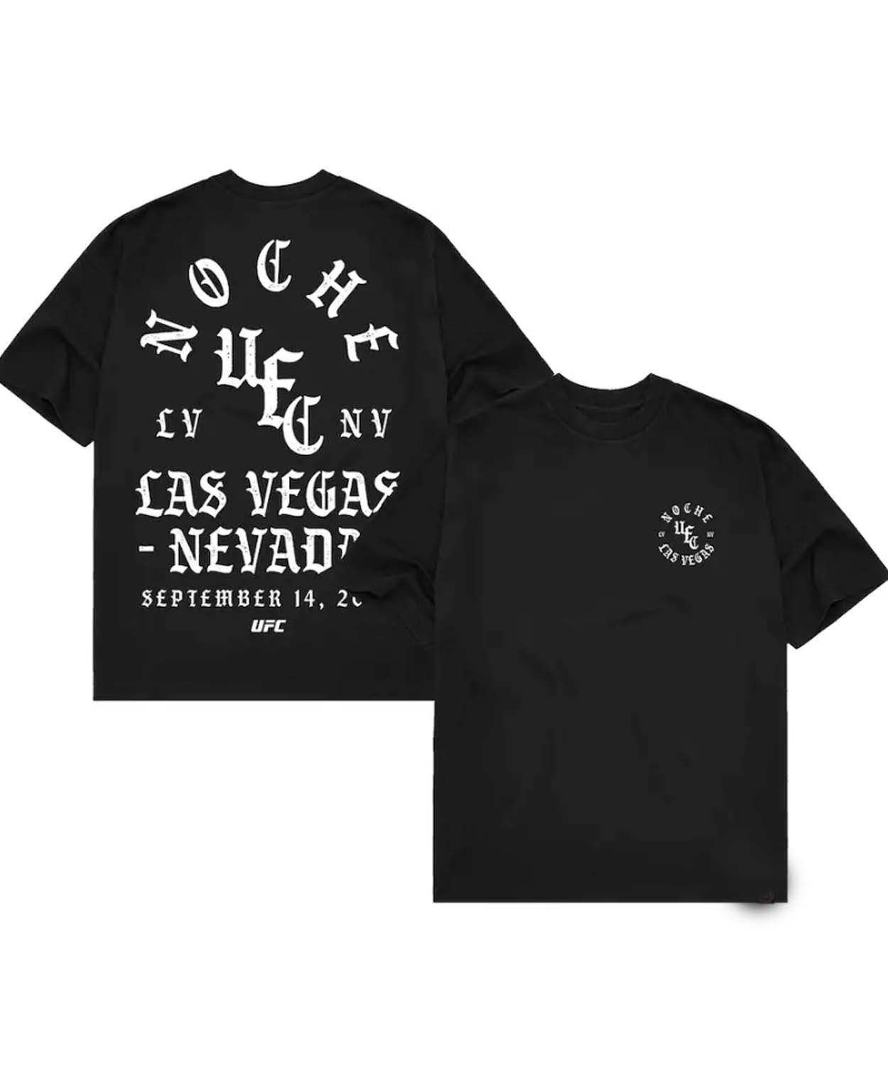 Ufc Store Merch Men’s Black Ufc Noche Texto T-shirt