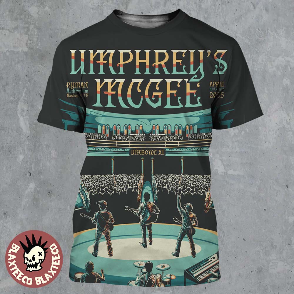 Umphrey’s Mcgee Umbowl Poster In Nashville Tennessee At Ryman Auditorium On April 4 And 5 2025 All Over Print Shirt
