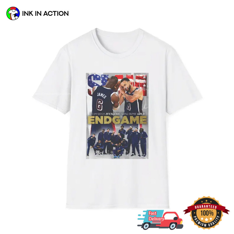 Usa Avengers Men’s Basketball End Game Funny Slam Cover T-shirt