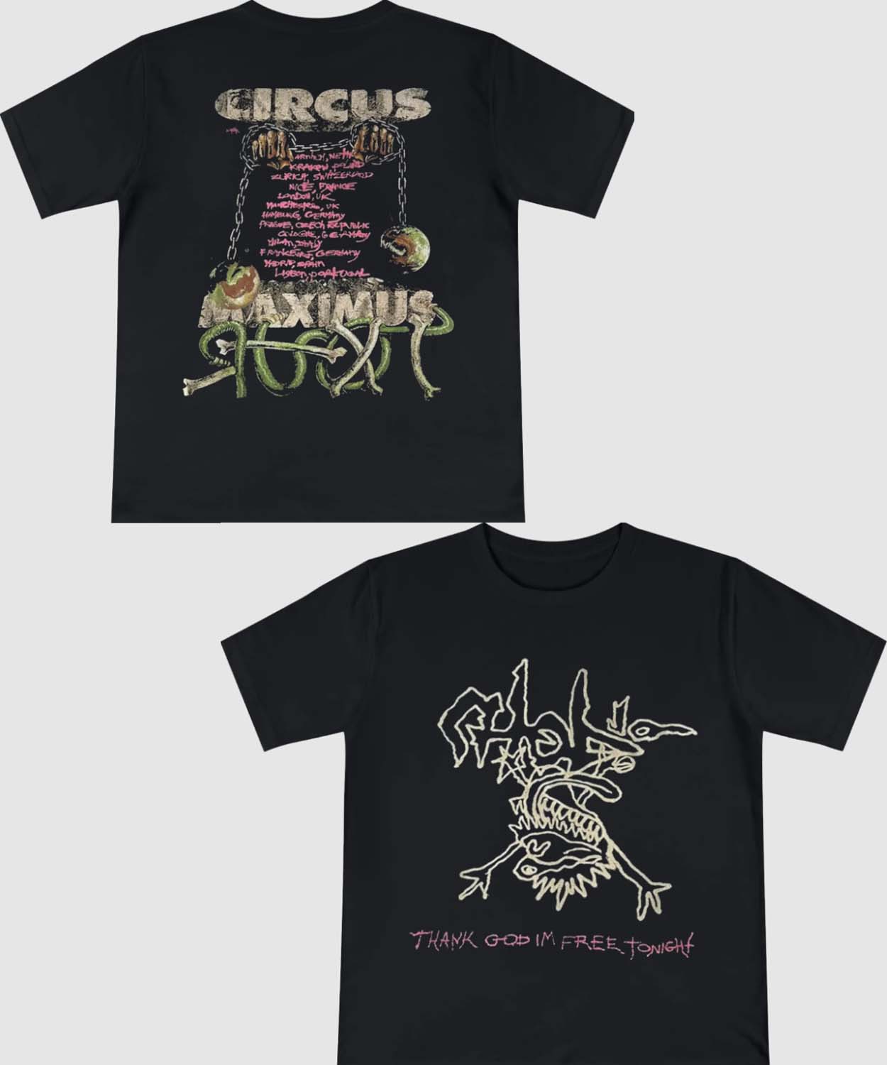 Utopia Merch Shop Thank God I’m Free Tonight Tour Tee