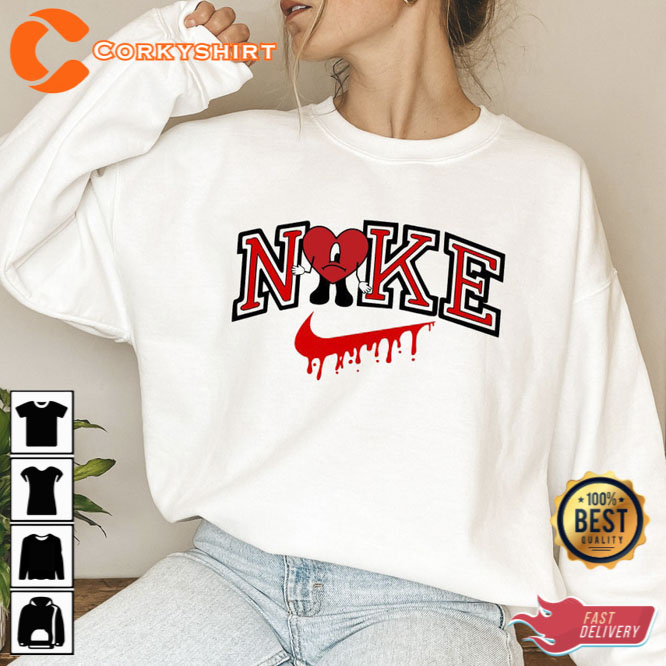 Valentines Bad Bunny N1ke Bad Bunny Vanlentine’s Day Shirt