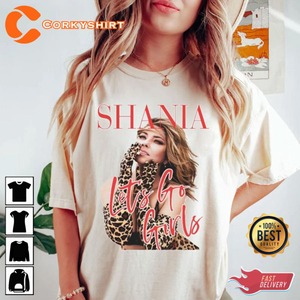 Vintage 90s Shania Twain Let’s Go Girls Vintage Gift T-shirt