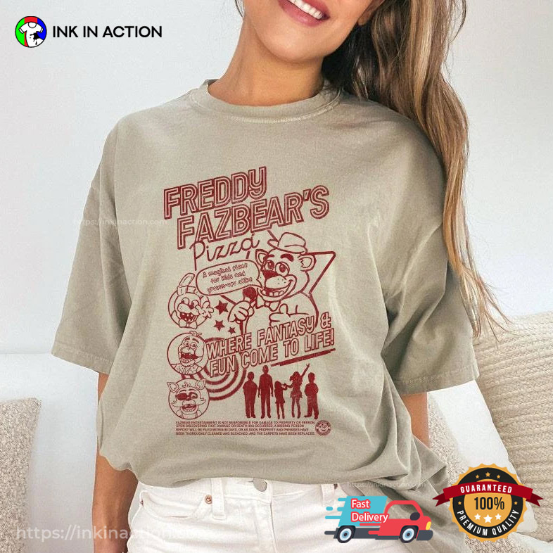Vintage Fnaf Freddy’s Pizza Inpsired Tee