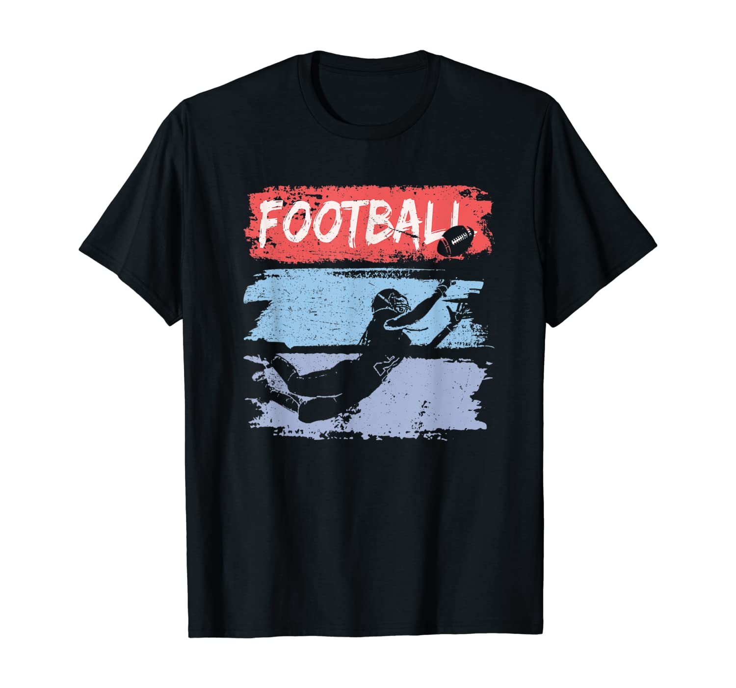 Vintage Retro Color Football Player Female Woman Girl Mother T Shirt