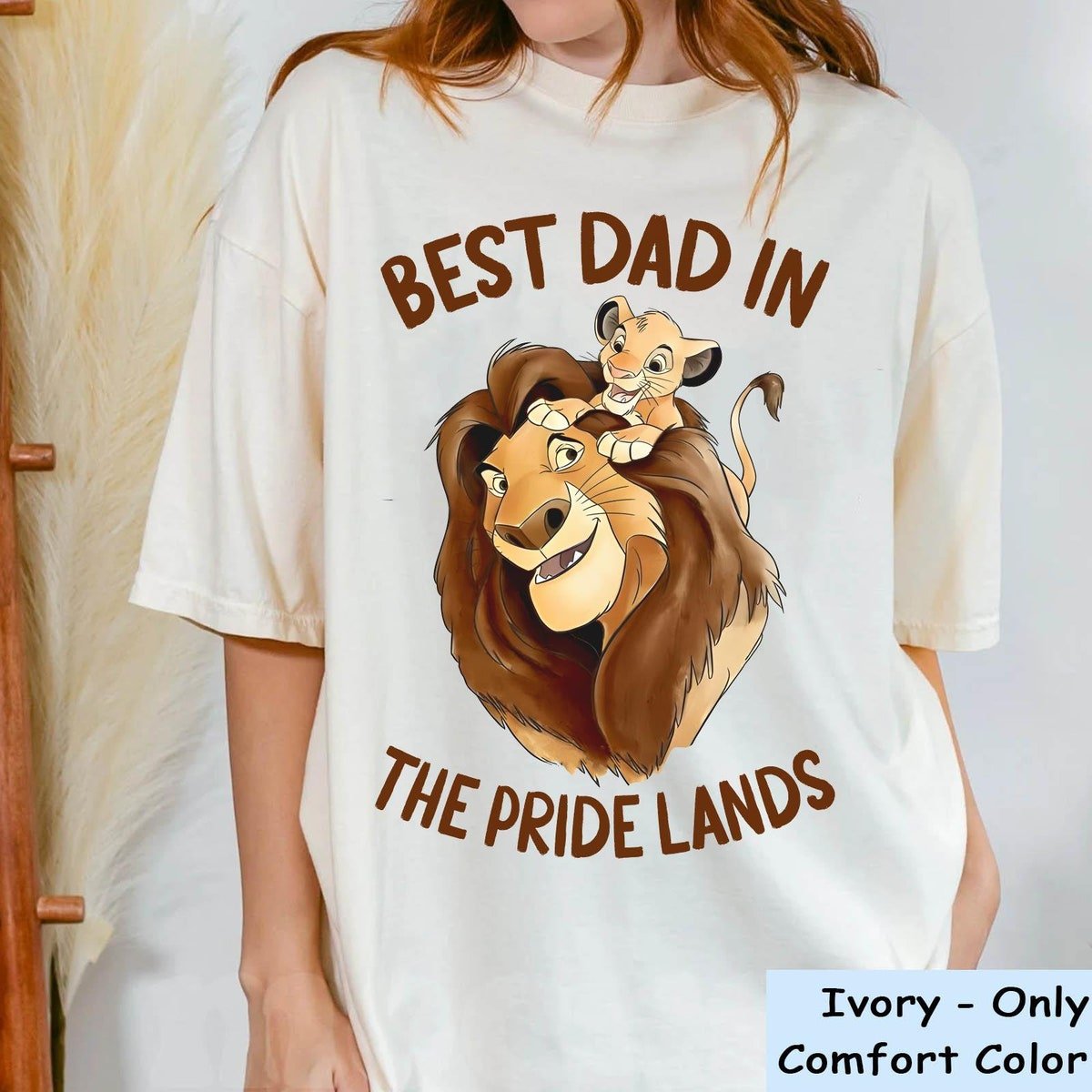 Vintage Simba Mufasa Lion King Dad Shirt Father's Day Gift Matching Tee