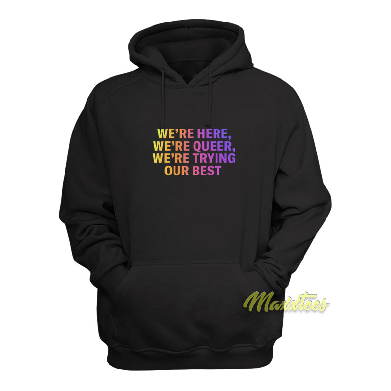 We're Here We're Queer Hoodie