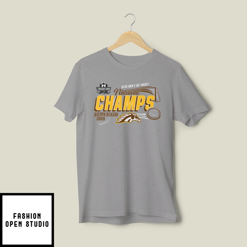 Western Michigan Broncos National Champs 2025 Men’s Hockey T-shirt