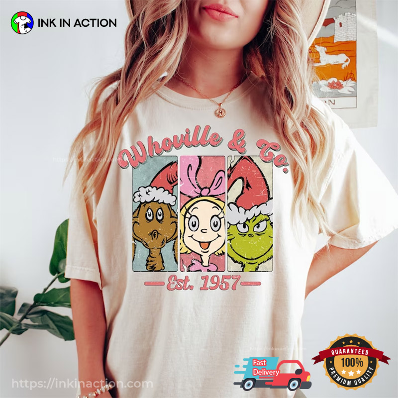 Whoville & Co 1957 Grinch Christmas T-shirt