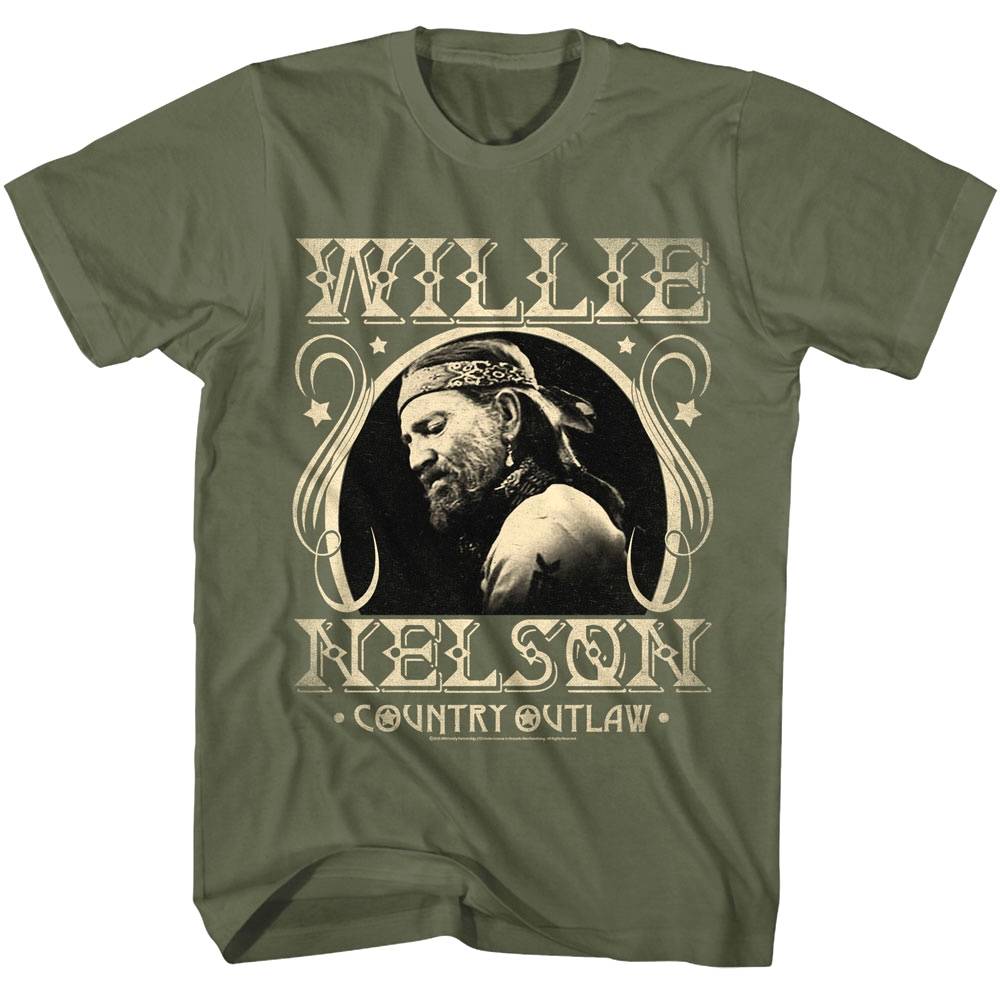 Willie Nelson Country Outlaw Men's T Shirt
