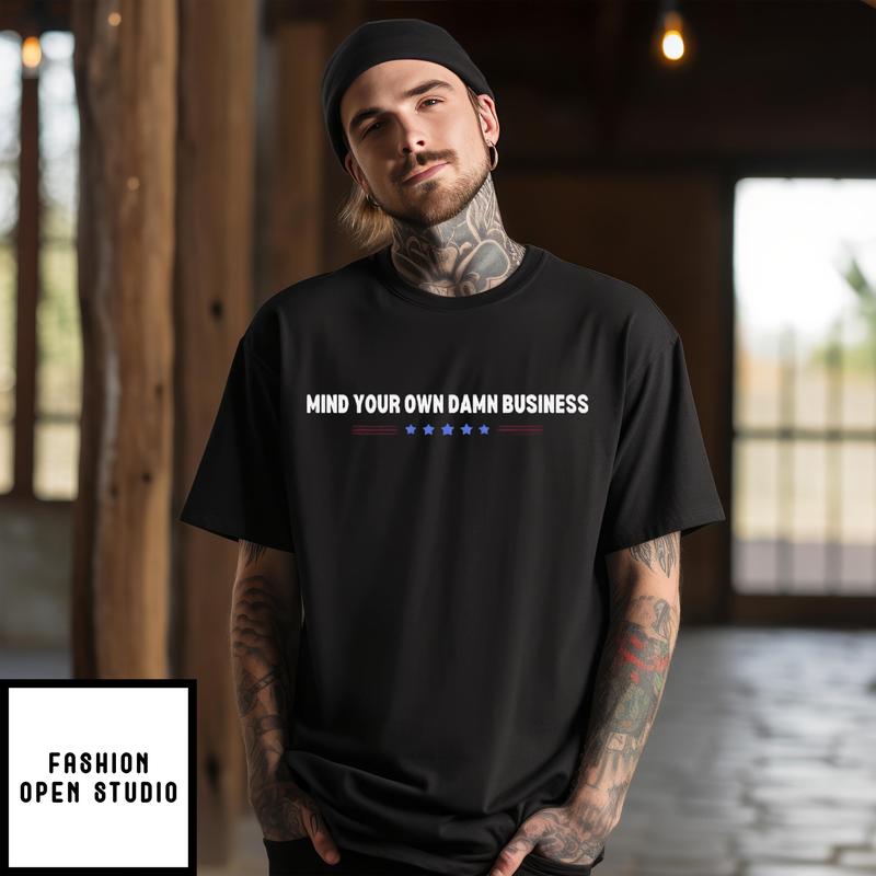 Women’s Mind Your Own Damn Business H&w Printed V-neck T-shirt