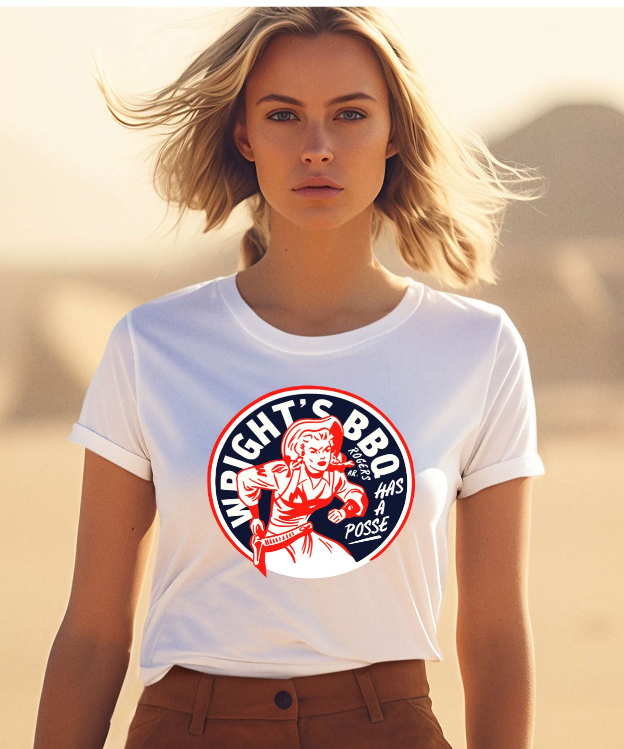 Wright’s Bbq Has A Posse Rogers Shirt